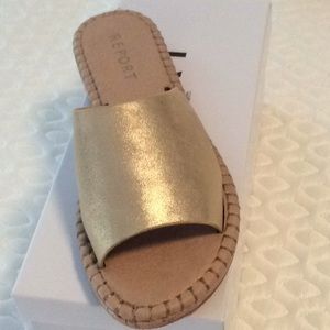 Report gold sandals